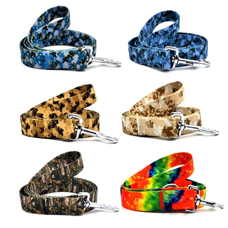 Dog Collar, Dog Leash, Pet Accessories, Nylon Dog Leash, Polyester Dog Rope, Camouflage Dog Leash, Heat Transfer Dog Leash, Promotional Dog Leash