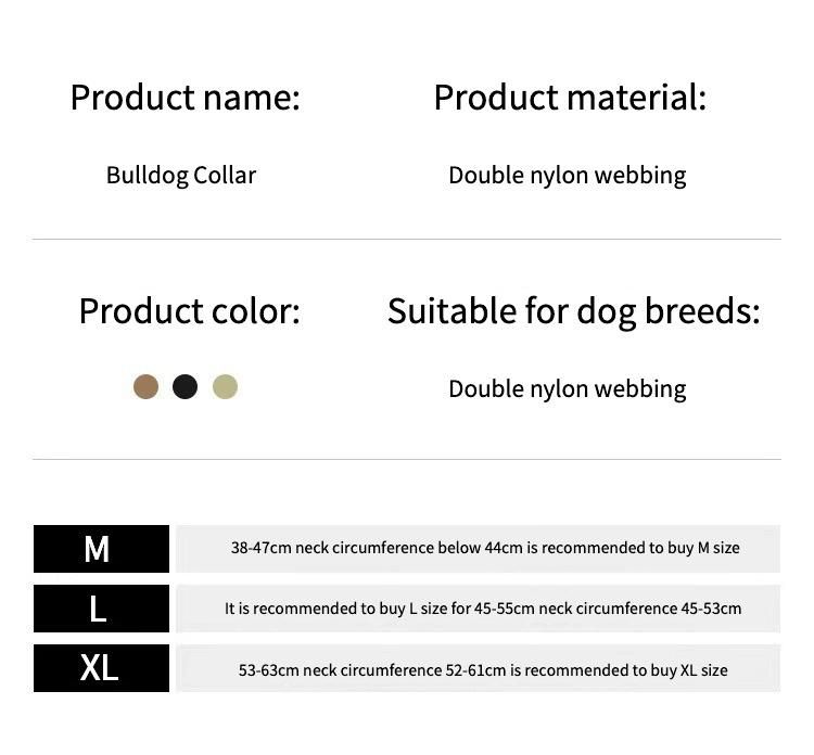 Heavy Duty Multiple Colour Pet Training Quick Release Metal Buckle Padded Tactical Dog Collar with Handle