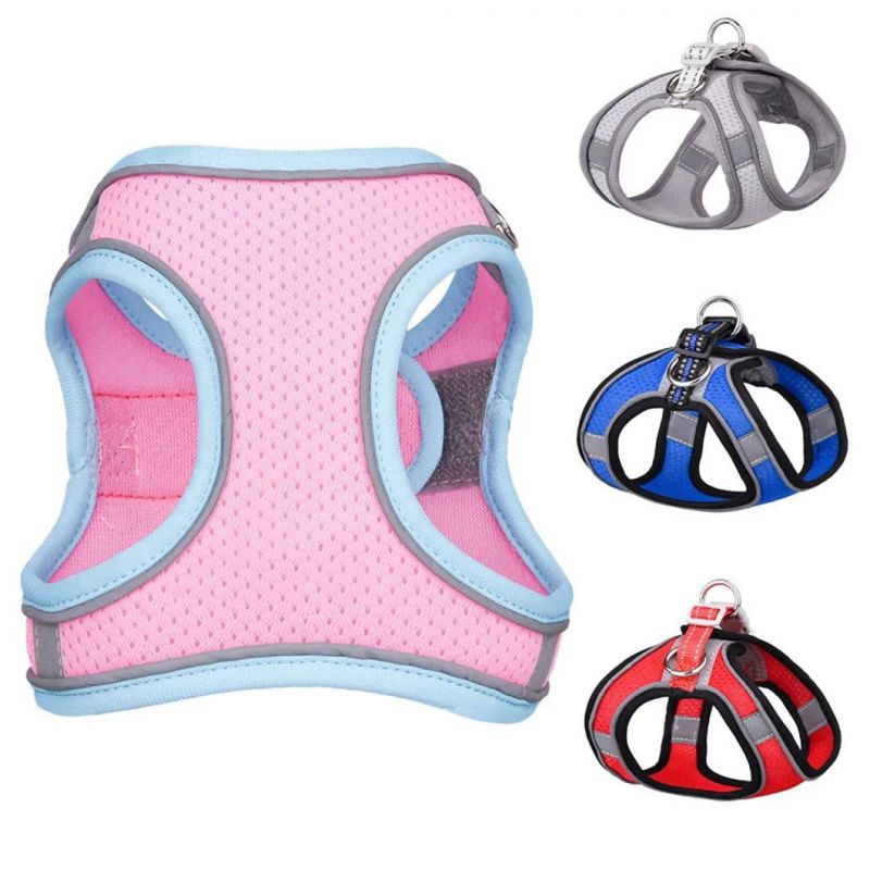 Fashionable Multicolor Reflective Dog Harness with Matching Pet Leash