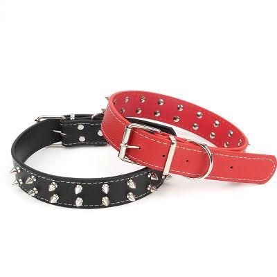 New Designer Dog Collar PU Leather Punk Dog Collar Rivet Strong Dog Collar