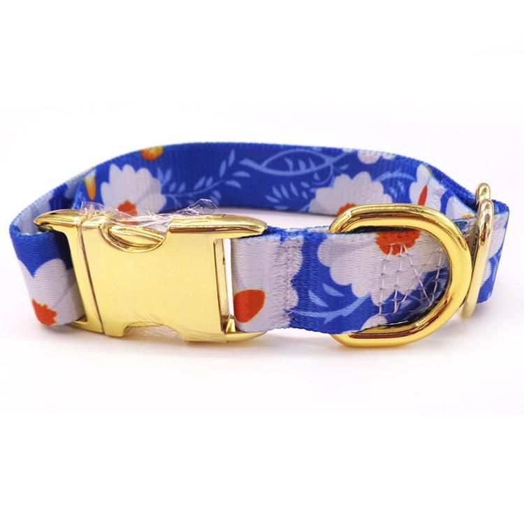 Gold Buckle Collar Lettering Dog Collar Metal Laser Buckle