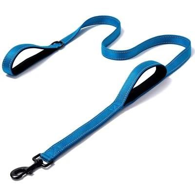 Dog Leash with 2 Padded Handle for Control Safety