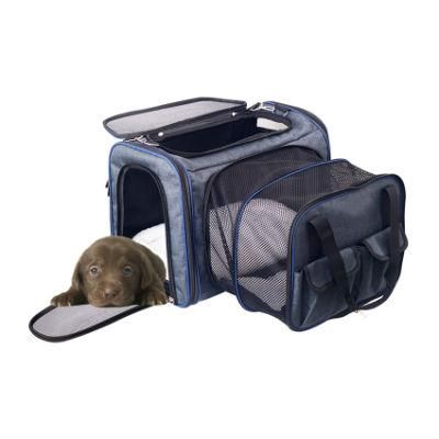 Pet Outdoor Environmental Friendly Products Furry Trolley Pet Carrier Portable Travel Carrying Bag Cage Dog House Cat Carrier Backpack Bag