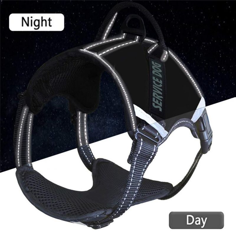 No-Pull Service Dog Harness K9 Harness Vest Reflective Trainging Gear for Small Medium Large