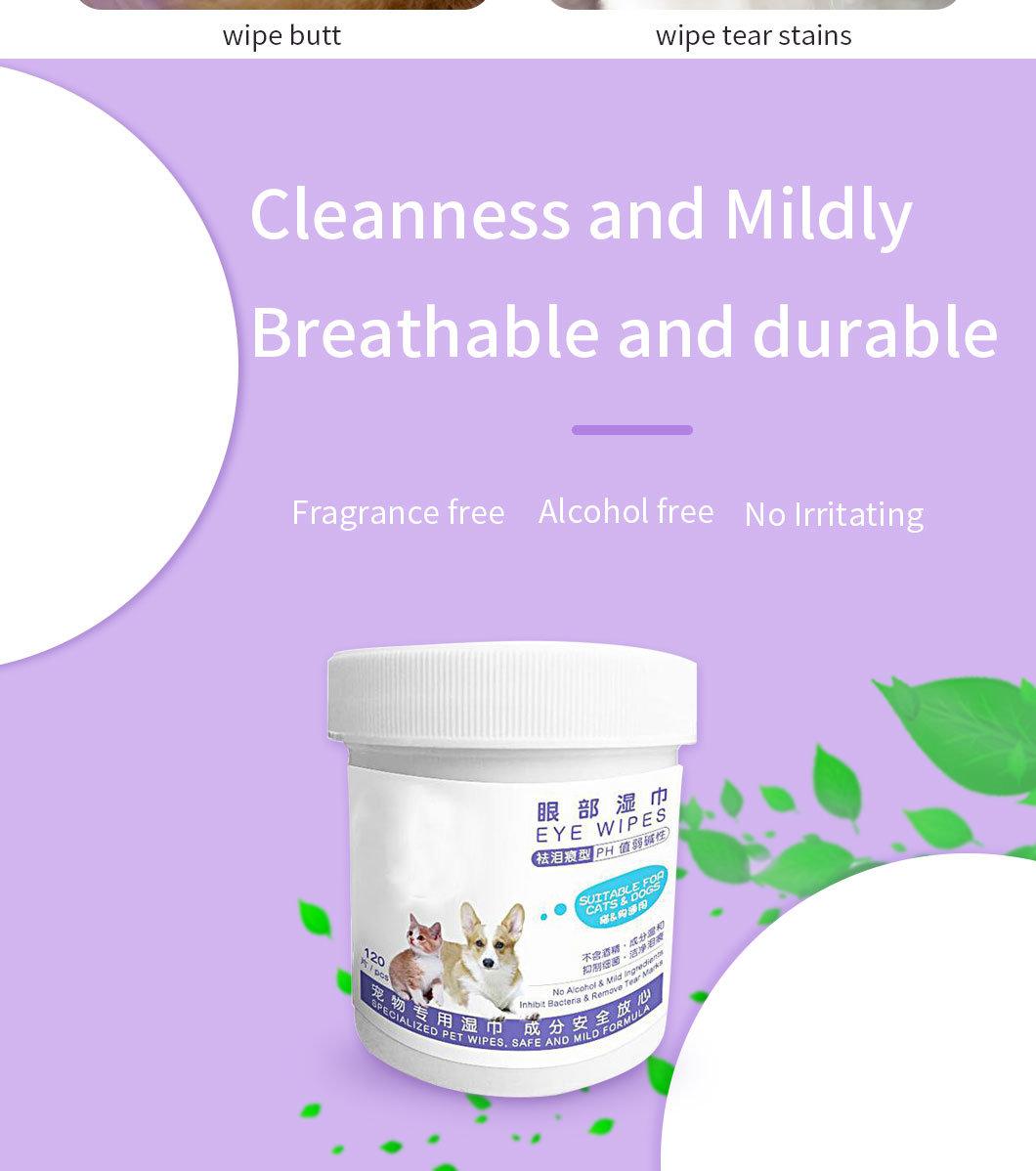 Disposable Products Plant Extract Pet Wipes Gloves Cleaning Wipes Ear/Eyes Easy Take Non Woven Fabric Soft Daily Use Products OEM Sheets and Special Formula