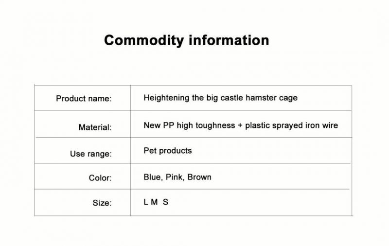Customize OEM ODM Bedding Hamster Hide Accessories Carrier Cage
