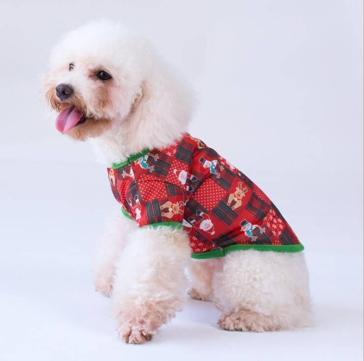 Christmas Style Dog T-Shirt in Assordted Patterns and Sizes with Small MOQ