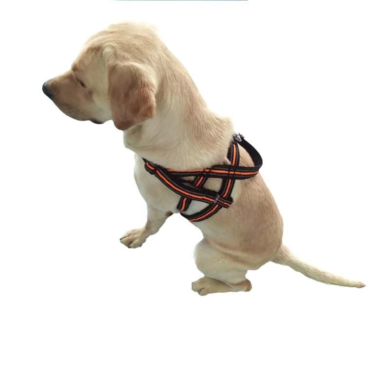 Pet Supplies Chest Strap Adjustable Chest Back Medium and Large Dogs Explosion-Proof Reflective Silk Harness