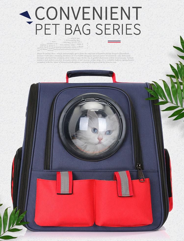 ISO Sedex Factory Eco-Friendly Breathable Large Capacity Pet Backpack Pet Carrier Portable Travel Pet Bag Windproof Pet Folding Fabric Dog & Cat Bag