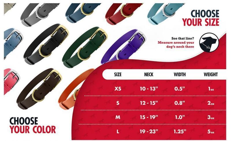 Convenient Sizes for Every Breed Waterproof Dog Collar