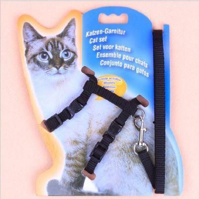 Adjustable Pet Collar for Cats Harness Leash Set