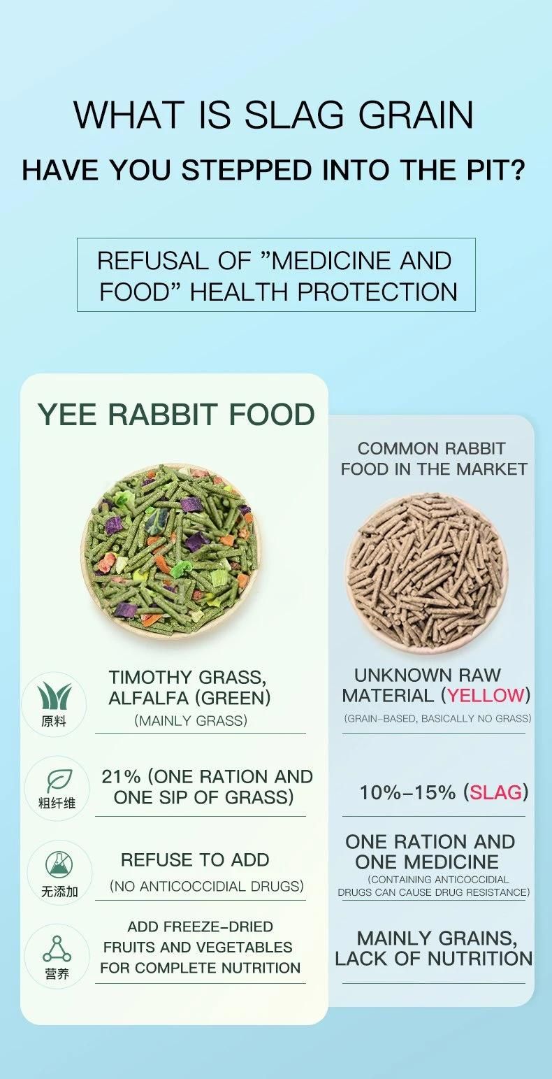 Yee Rabbit Nutrition Food Alfalfa Fodder Timothy Grass Plant Fiber Rabbit Food