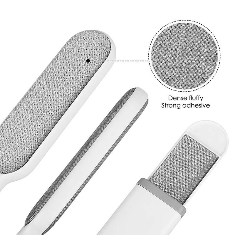 Pet Hair Brush Reusable Double-Sided Hair Removal Brush Portable Dust Removal Sofa Clothes Cleaning Flannel Dog Cat Brush