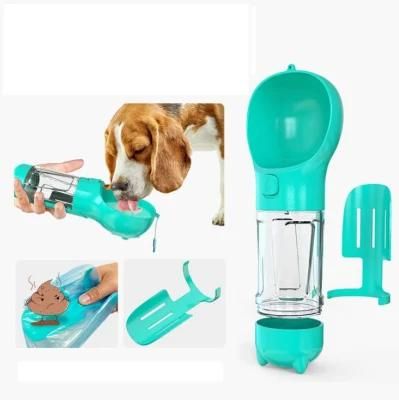 Multifunctional Dogs Pet Food Feeder Container Poop Garbage Bag Drinking Water Dispenser Bowl Puppy Cat Portable Dog Water Bottle