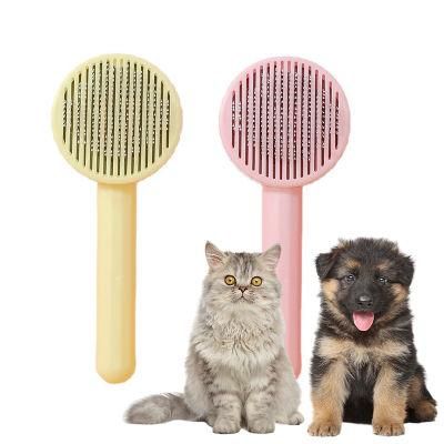 Pet Grooming Brush Cats Dogs Brushes Supple Stainless Steel Bristles Quick Cleaning