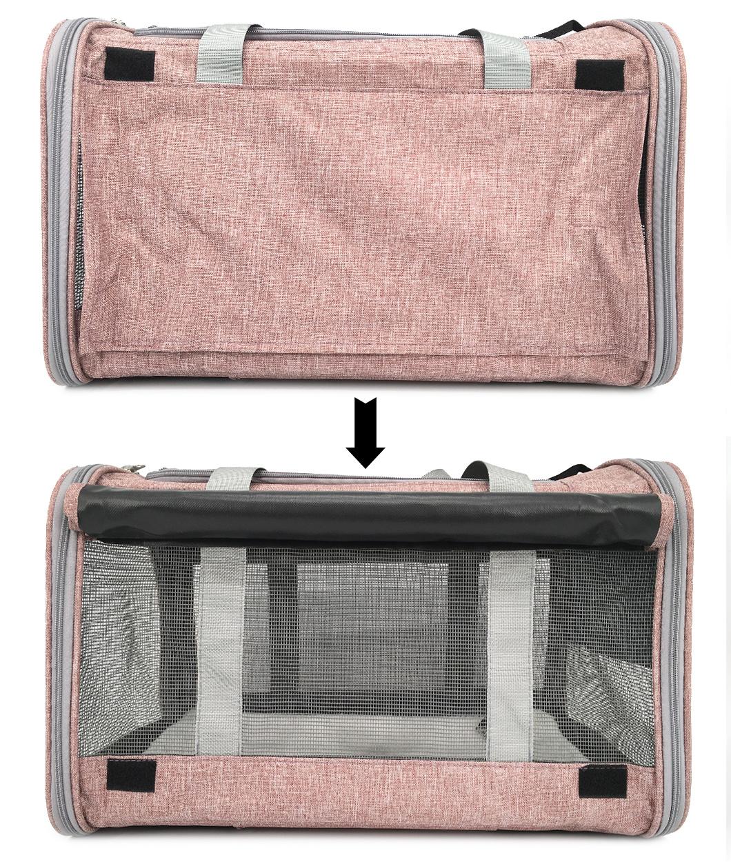 Small Pet Carrier Kitten Carrier/ Dog Breed Carrier/Soft Fleece Pads/Washable/Pet Pursetravel Tote/Kennel/Foldable/Portable Crate/Shoulder Strap