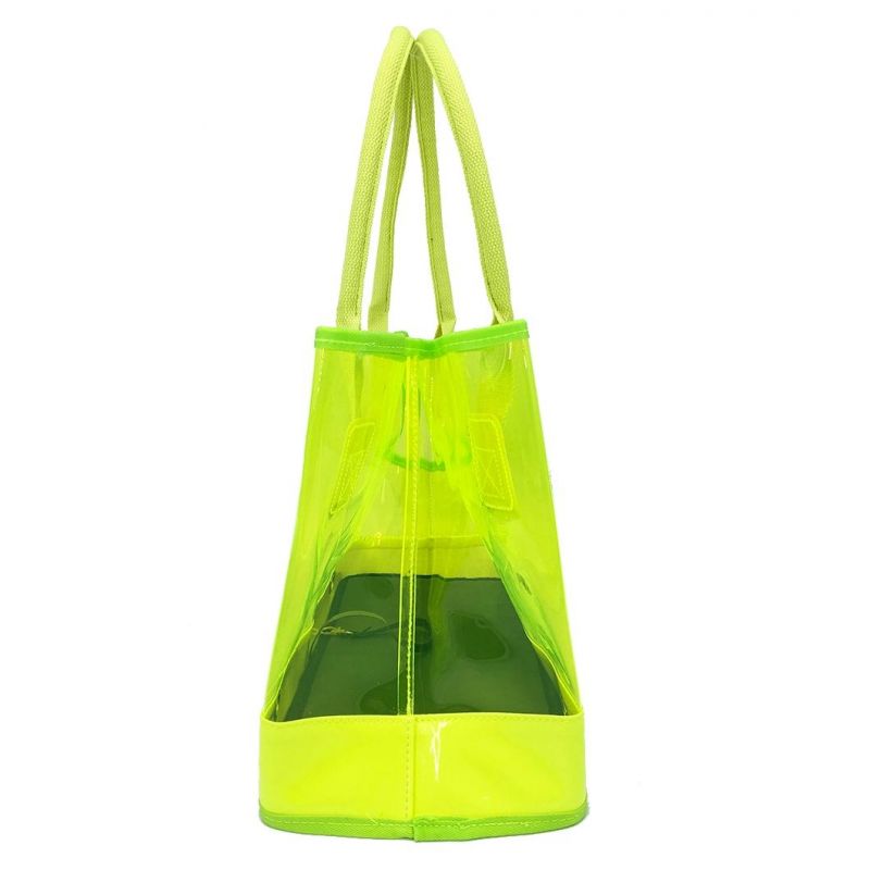 Exposite Processing PVC Colorful Fluorescence Transparent Outdoor Dog Cat Carrier