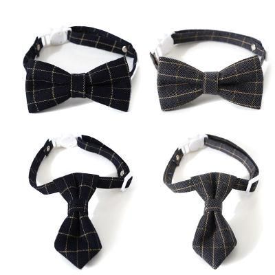 Customized Multi Pattern Adjustable Buckle Dog Accessories Pet Bowknot Tie