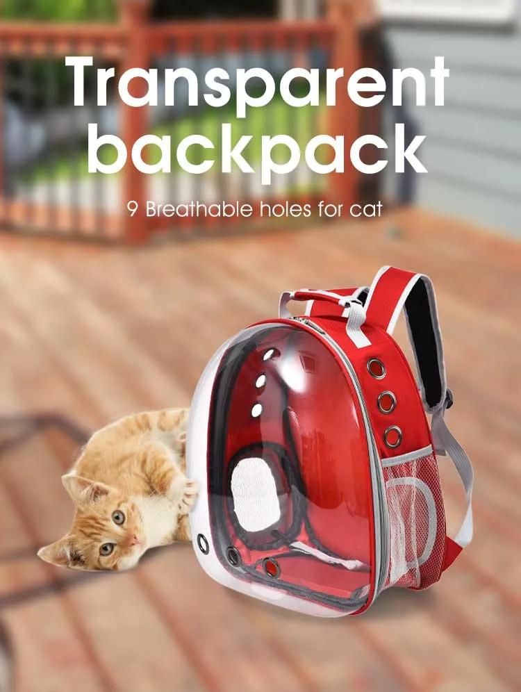 Transparent Design Durable Breathable Cat Backpack Cat Carrier Bag with Handle