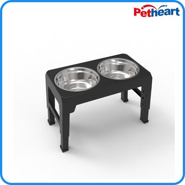 Adjustable Double Stainless Steel Pet Dog Bowl