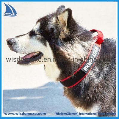 Adjustable Black Lock Buckle Preppy Dog Harness Custom Logo Collar