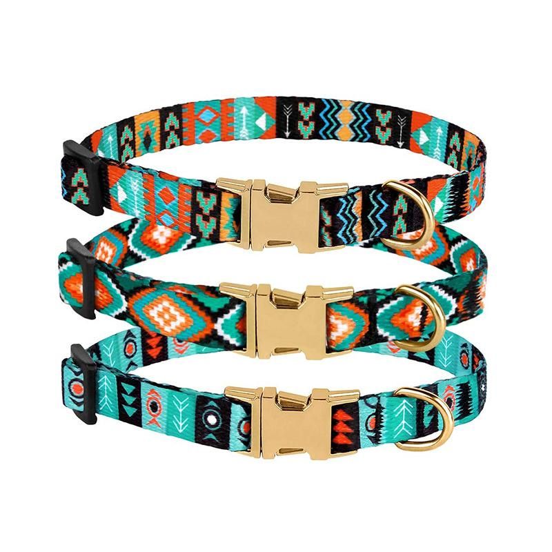 Pet Supplies Colorful Dog Collar Pet Accessories Double Side Printing for Small Dog