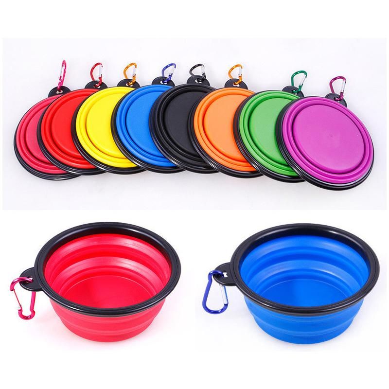 Cat Food Water Feeding Travel Silicone Pet Bowl