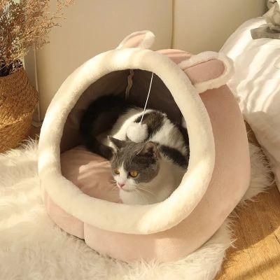 2022 Hot Selling Plush Calm Donut Cat Bed