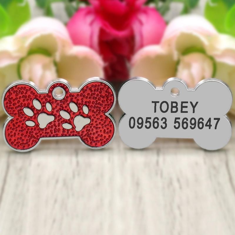 Engraved Dog Name ID Tags Pendant Personalized Pet Accessories