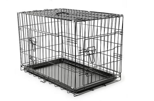 Double-Door Metal Foldable Large Heavy Duty Pet Dog Crate Dog Cage