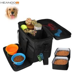 Black Custom Weekend Tote Organizer Cat Dog Travel Carrier Pet Food Bag