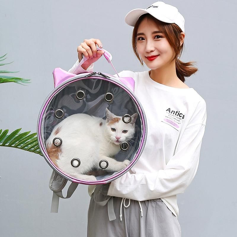 Breathable Carrier for Cats Puppy Zipper Backpack with Window Pet Transport Travel Bag Wbb18613
