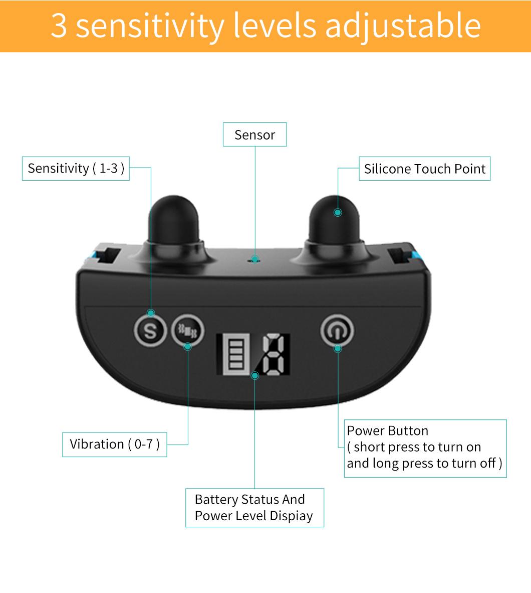 Waterproof Amazon Top Seller Rechargeable and Waterproof Shock Vibration Anti-Bark No Barking Dog Training Control Collar
