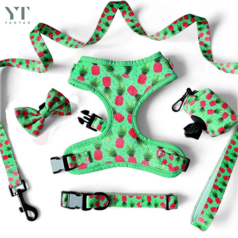 High Quality Sublimation Printed Neoprene Adjustable Reversible No Pull Dog Harness