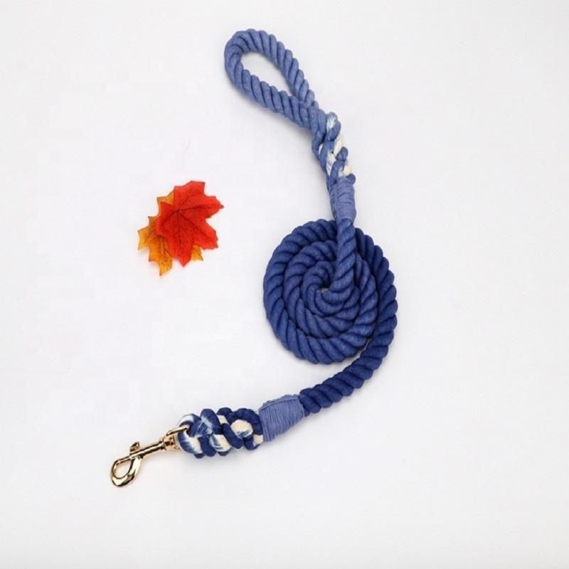 Soft and Comfortable Handmade Cotton Dog Leash with Bright Colors