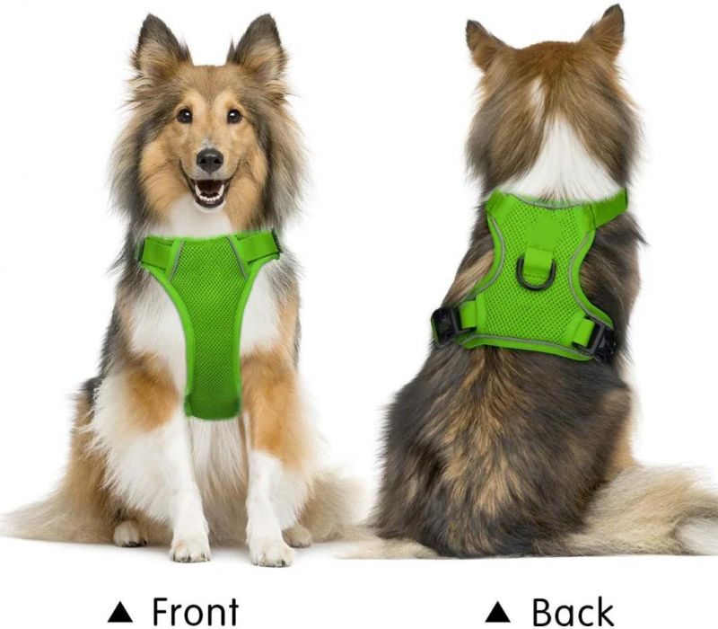 Choke-Free Double Padded Vest with Adjustable Neck and Chest Dog Harness