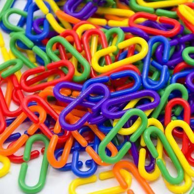 100PCS Link C-Clips Hooks Chain Links C-Links DIY Children&prime;s Learning Swing Chew Toy Small Pet Rat Parrot Bird Toy