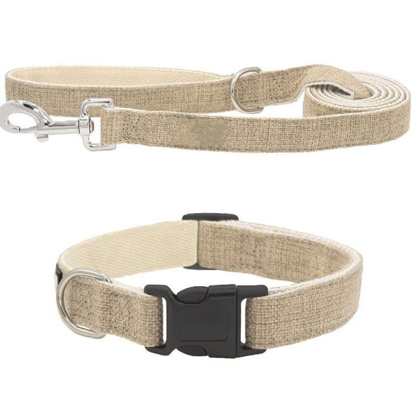 Recycled Hemp Dog Collar Vegan Hypoallergenic Organic Padded Solid Color Adjustable Collar