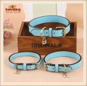High Quality Handmade Pet Dog Leather Collar, Leashes/Dog Collar (KC0037)