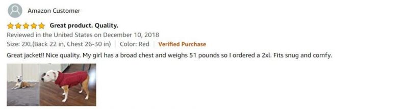 Thick Padded Comfortable Warm Reversible Dog Coat
