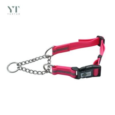 Stylish Reflective Puppy Nylon No Slip Martingale Adjustable Dog Collar