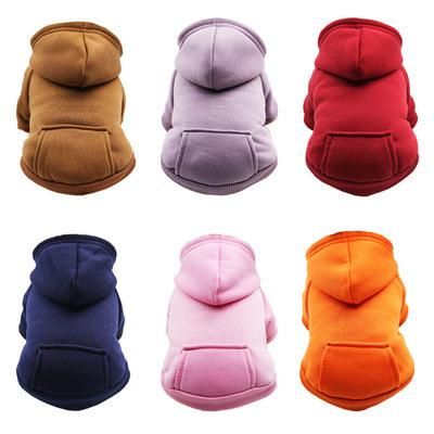 Winter Dog Hoodie Sweatshirts with Pockets Warm Dog Clothes for Small Dogs