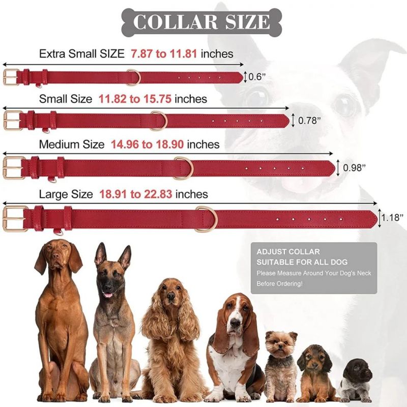 Heavy Duty Waterproof Classic Leather Dog Pet Collar