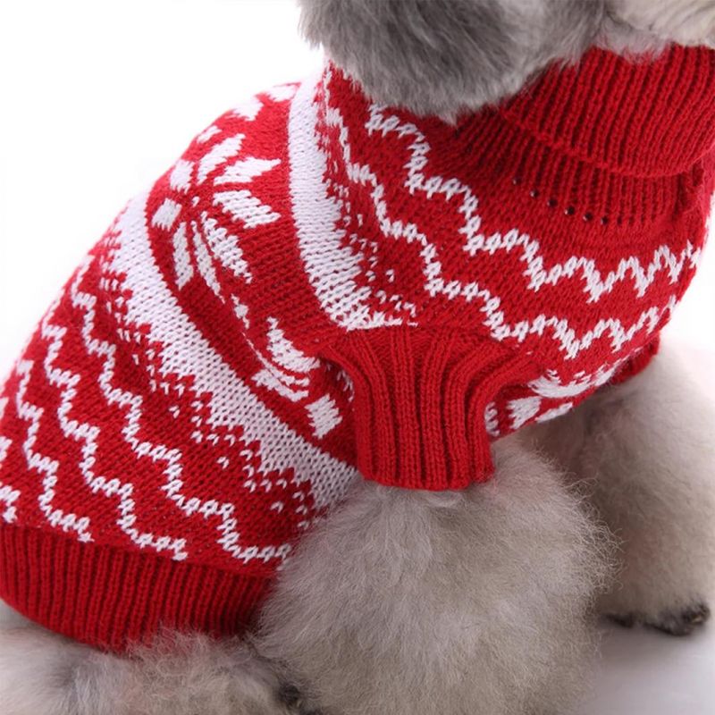 Dog Sweater Turtleneck Pullover Pet Sweater for Cold Weater