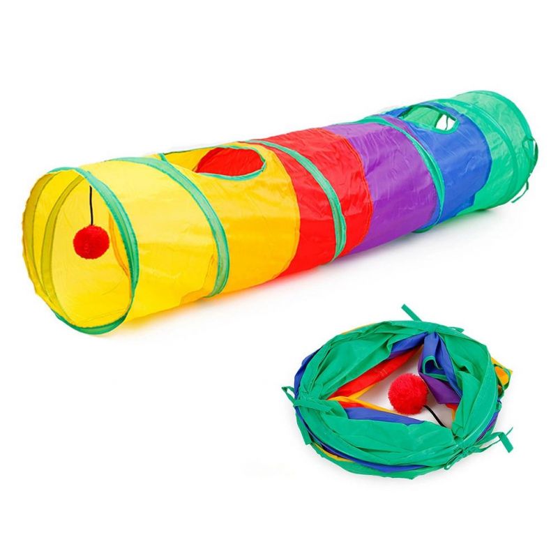 Cat Tunnel Faux Fur Pet Playing Toy Cat Pet Tunnel