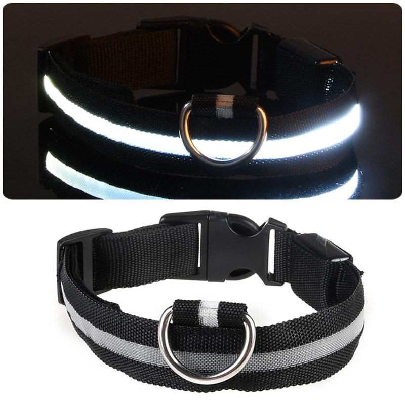 LED Glowing Dog Collar Adjustable Flashing Rechargea Luminous Collar