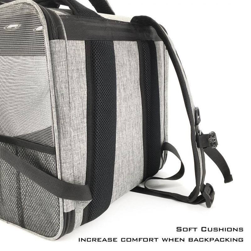OEM Design Pet Carrier Big Space Pet Backpack Cation Polyester Material Pet Product Dog Cat Backpack