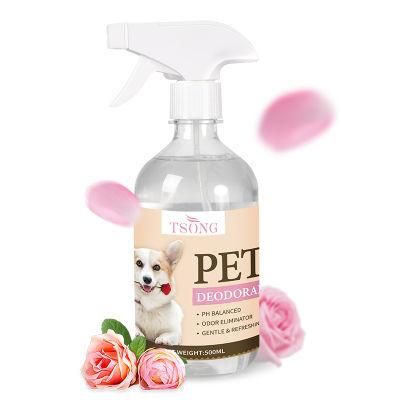 Tsong Private Label Pet Hair Cleaning Shampoo for Pet Care Transparent 500ml Pet Deodorant Spray