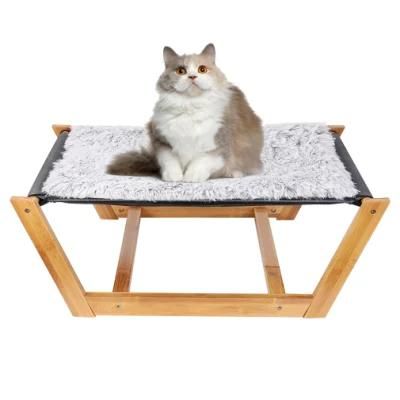Durable Various Sizes Colors Wooden Dog Cat Bed Comfy Indoor Camping Elevated Pet Hammock