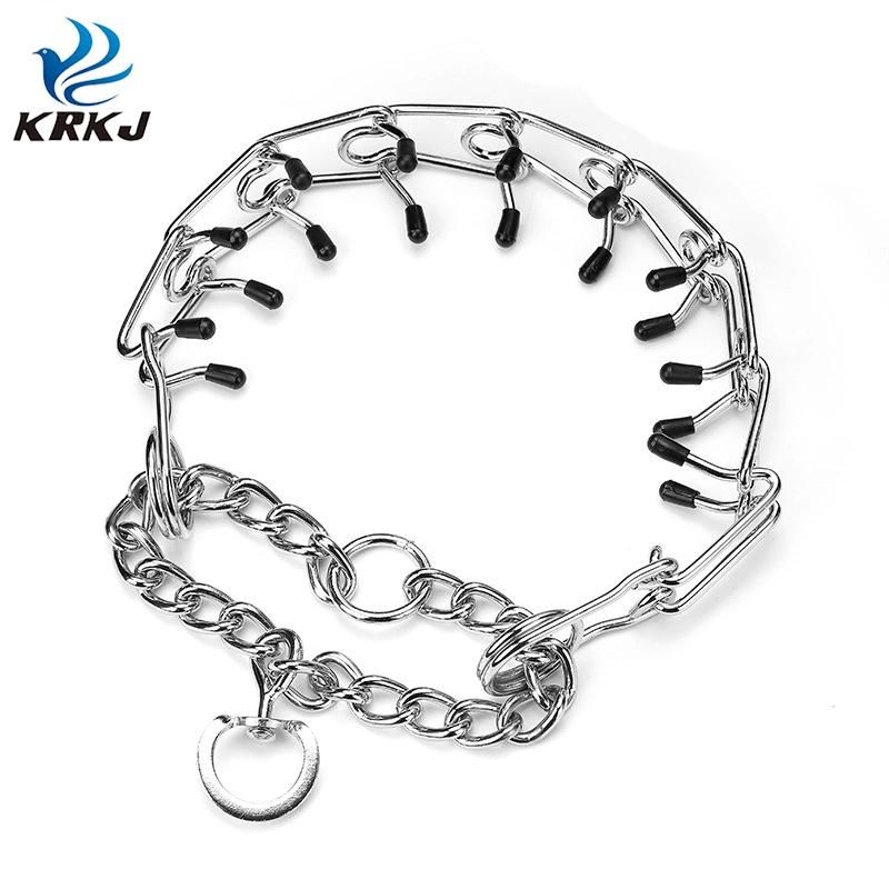 Multilayer Plating Anti-Corrosion Big Dog Training Iron Metal Choke Chain Collar with Spikes